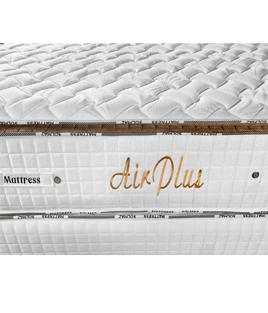 "نمای نزدیک تشک طبی فنری منفصل سولماز مدل ایرپلاس"